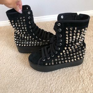 JC Play tall spiked sneakers by Jeffrey Campbell
